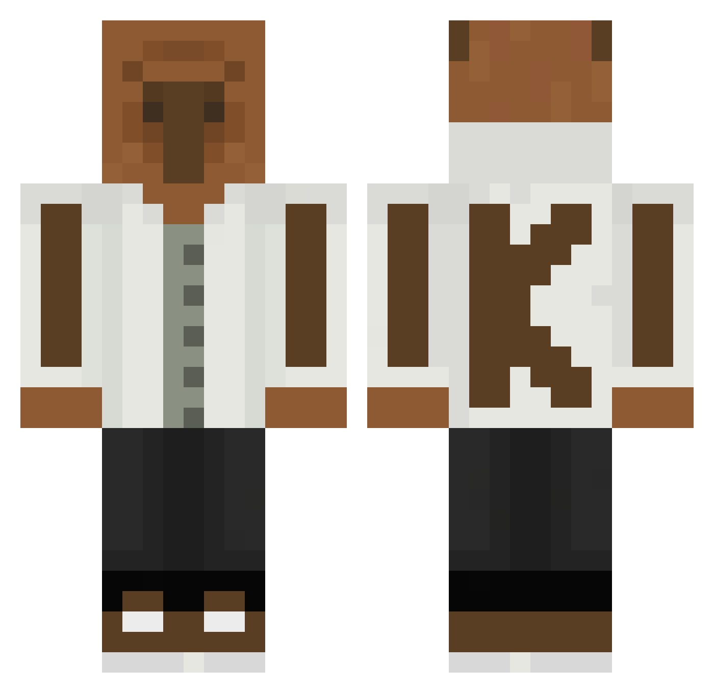 kapybara_friend Minecraft skin, front and back view