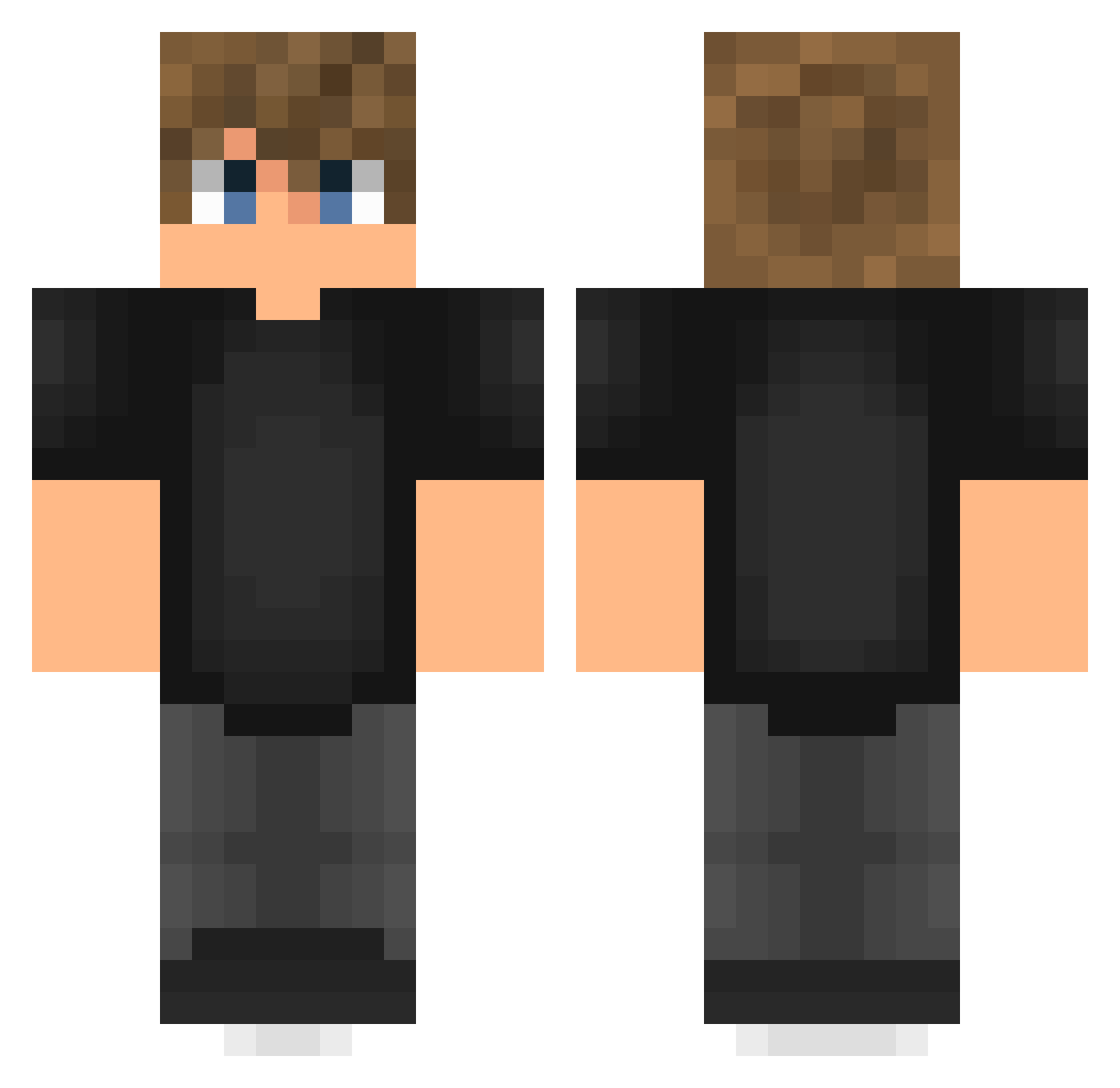 Simke1sBack Minecraft skin, front and back view