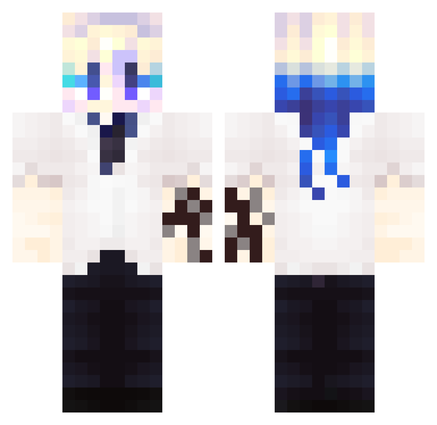 Riddl_X Minecraft skin, front and back view