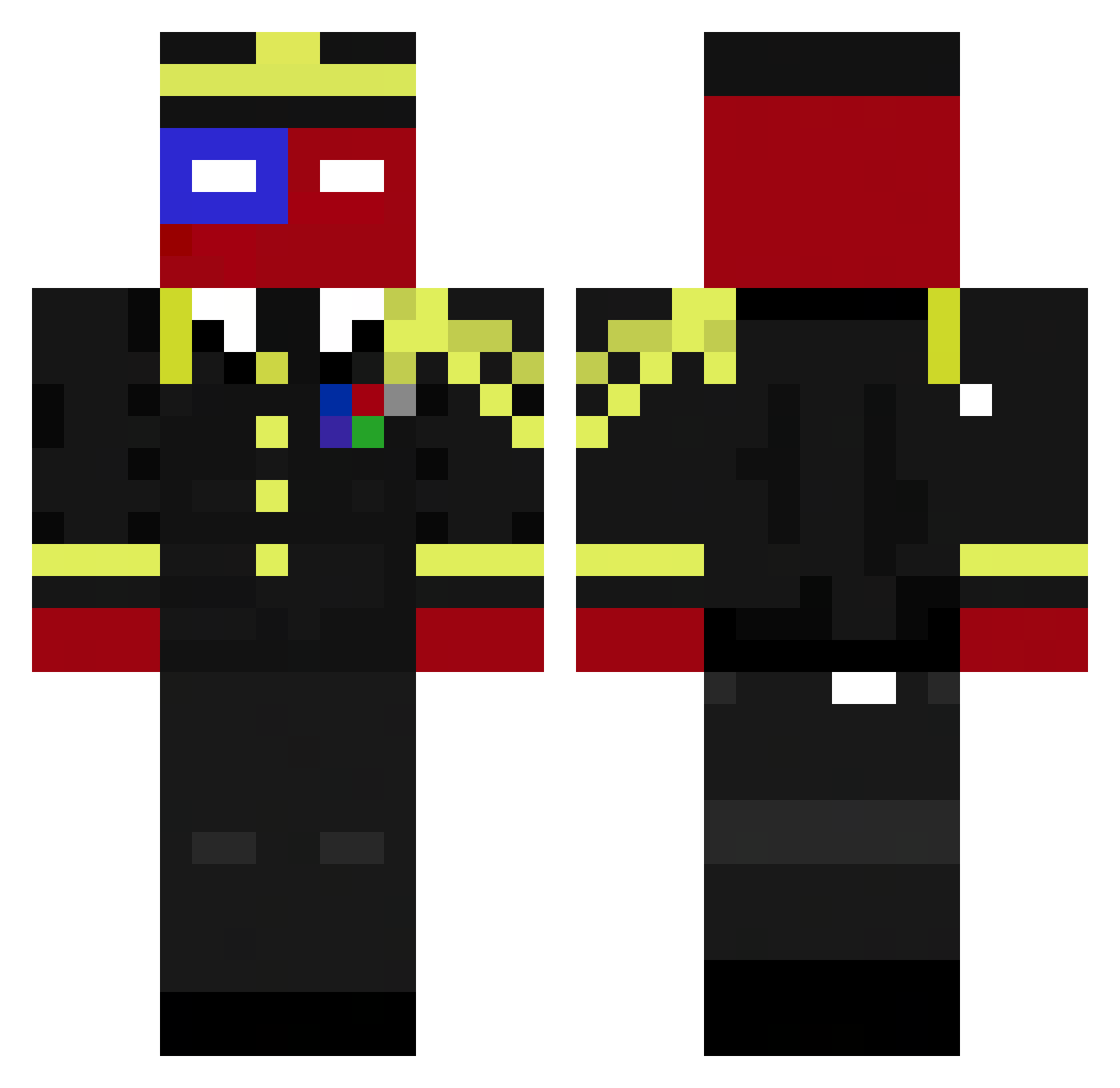 Harrysu0804 Minecraft skin, front and back view