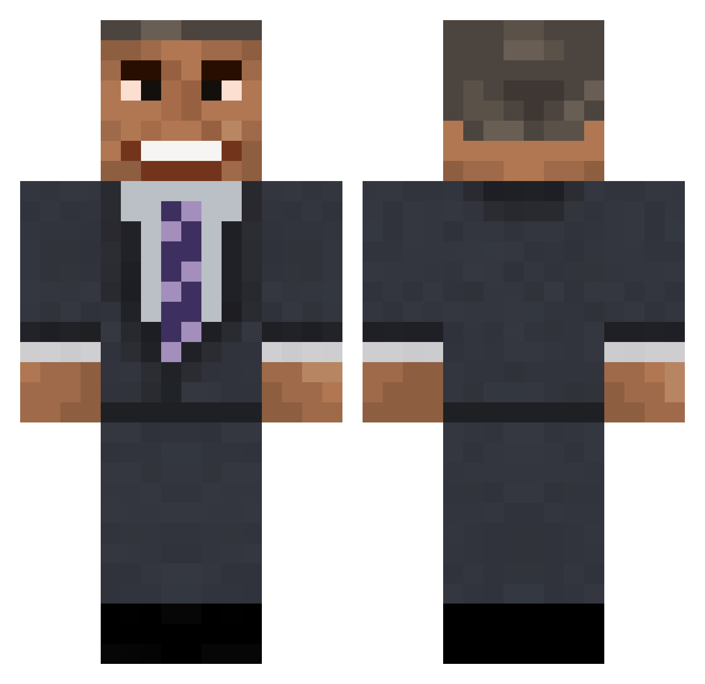 Joscolt Minecraft skin, front and back view