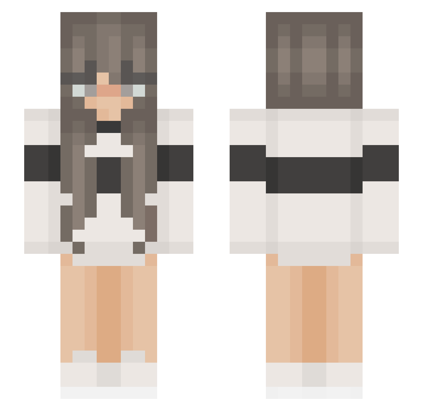 SpillingTheTea Minecraft skin, front and back view