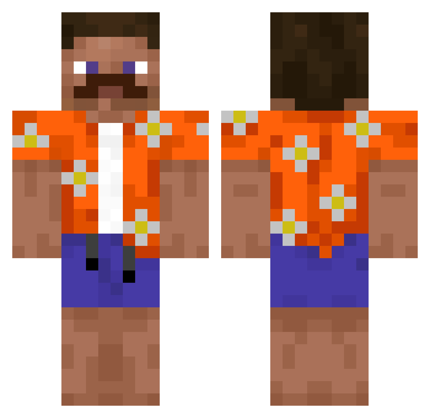 YoCitrus Minecraft skin, front and back view