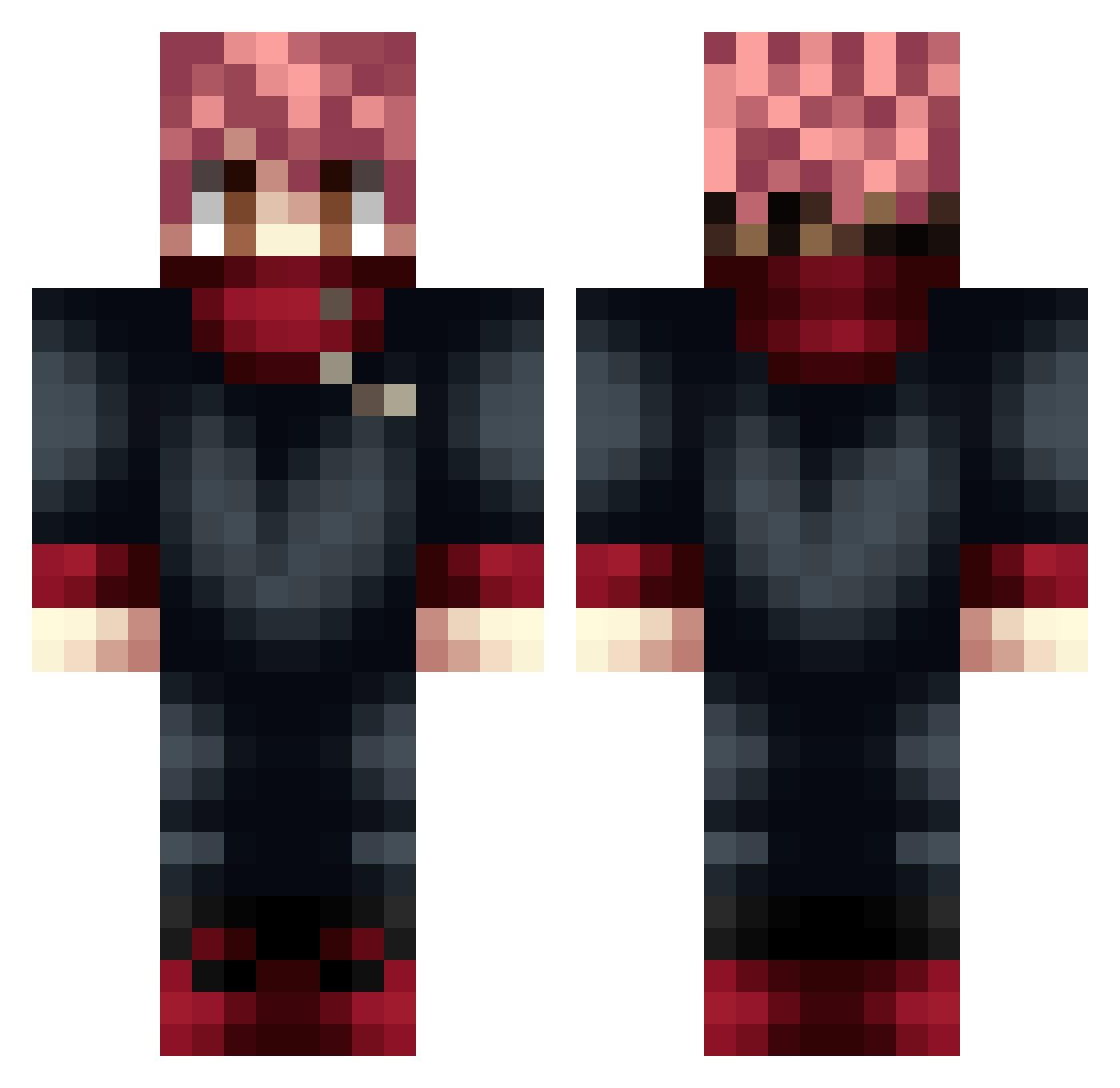 ansgusalsqudtls Minecraft skin, front and back view