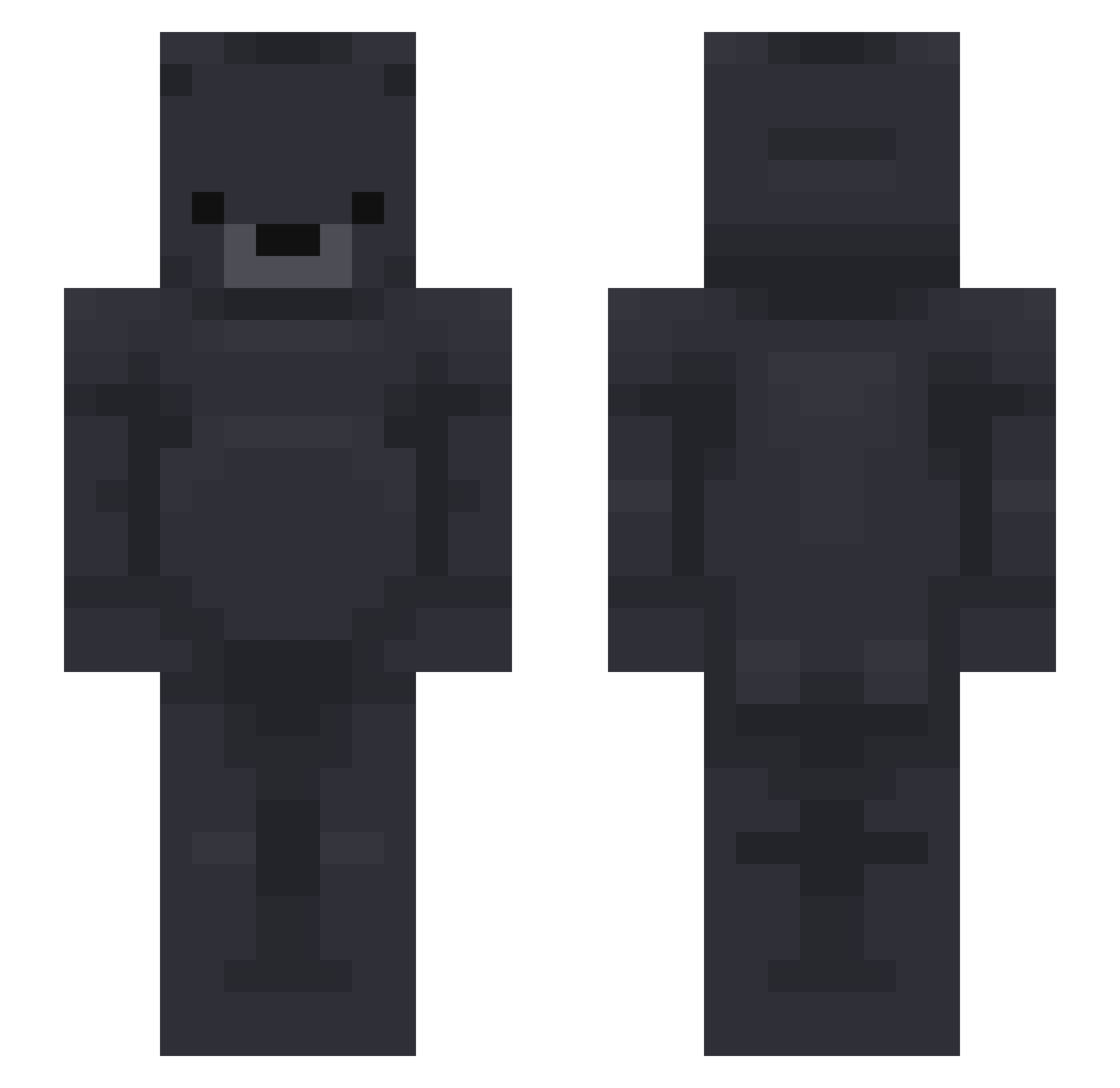 Swexxy Minecraft skin, front and back view