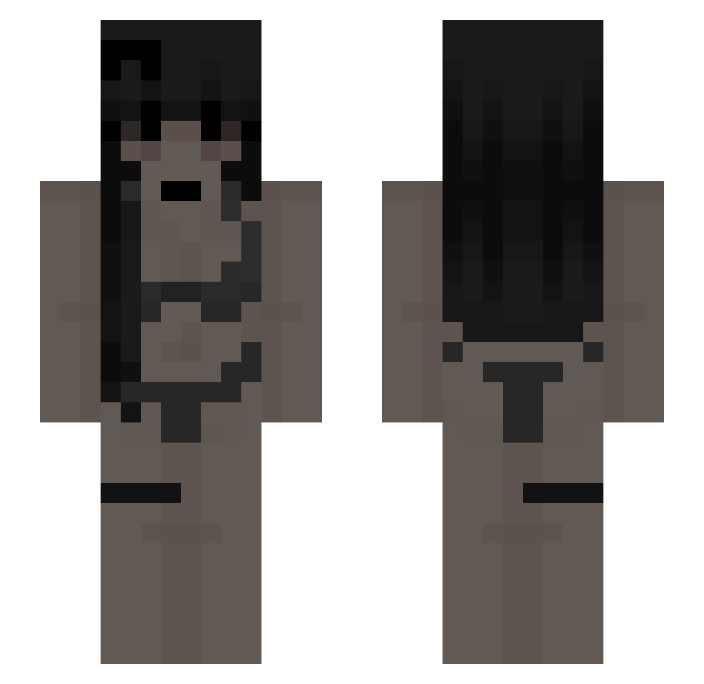 zyzxti Minecraft skin, front and back view