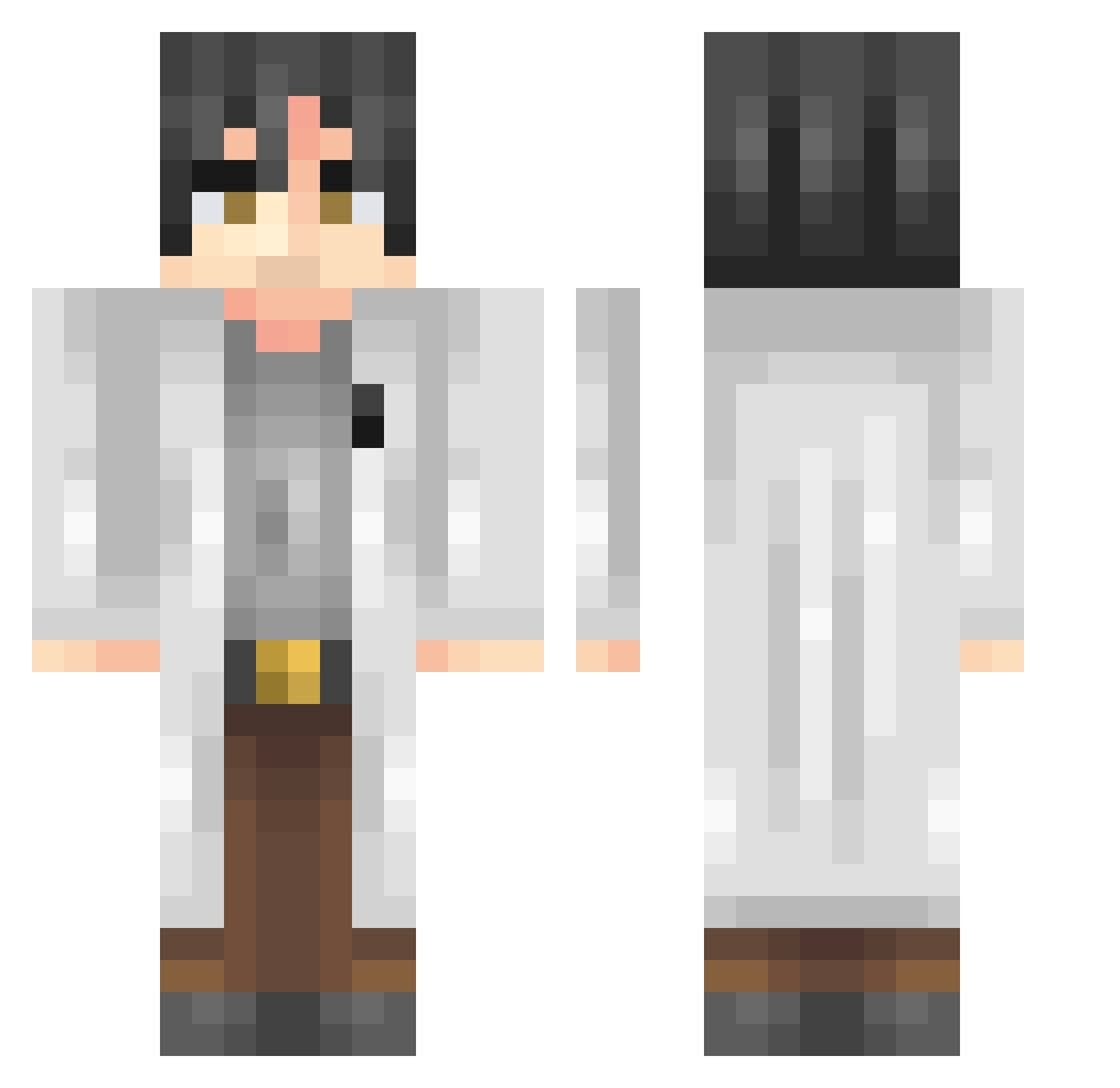 BuntaLT Minecraft skin, front and back view