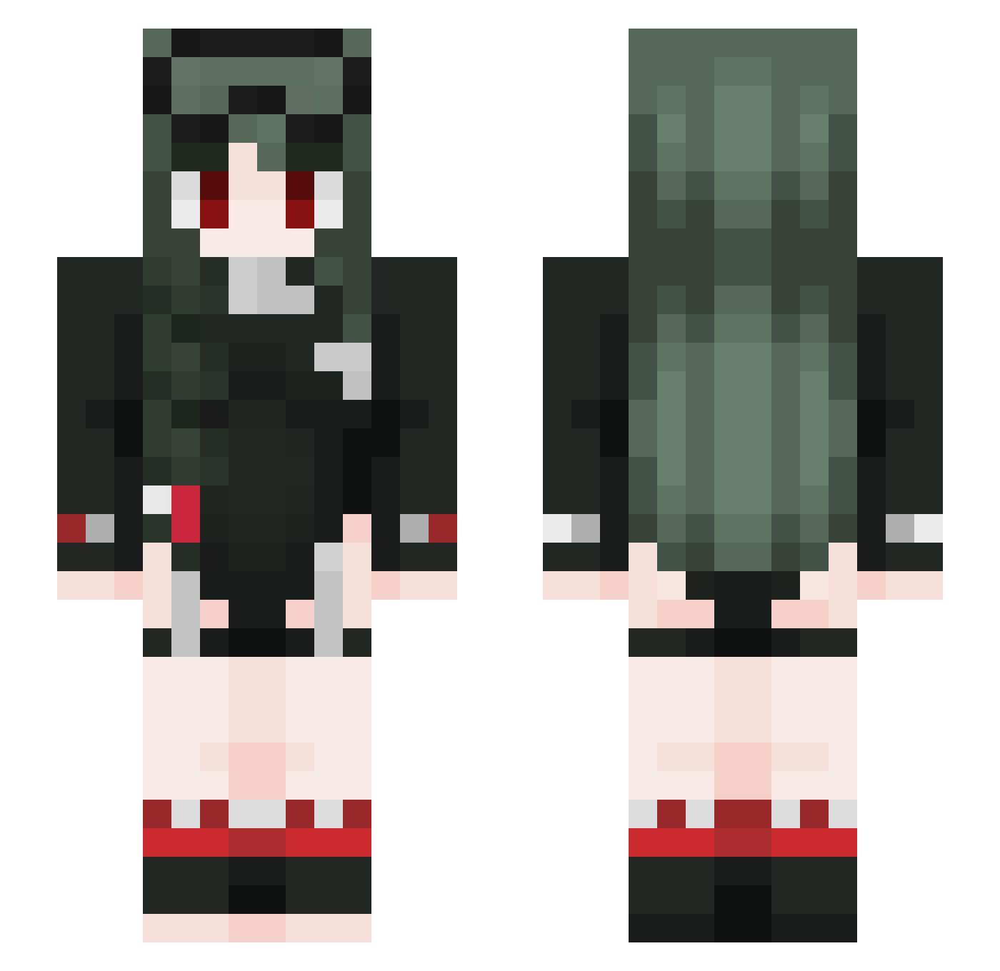 MrSamu99 Minecraft skin, front and back view