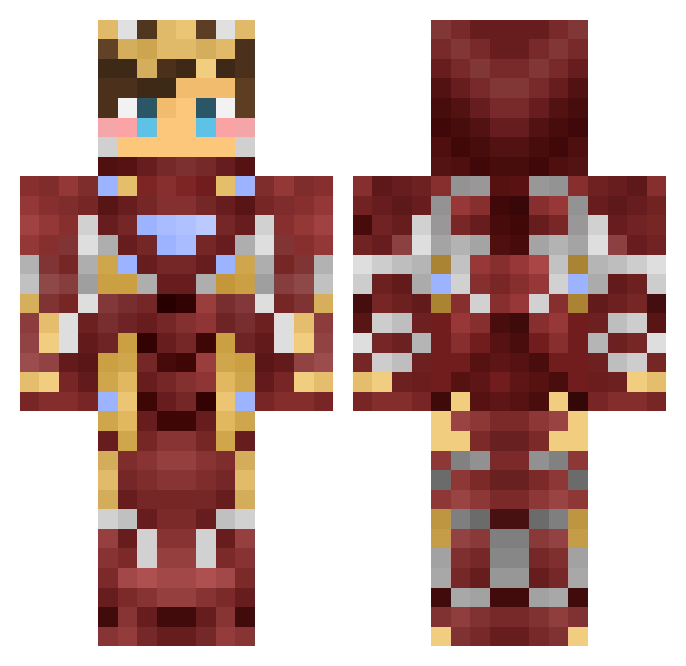 Quan99 Minecraft skin, front and back view