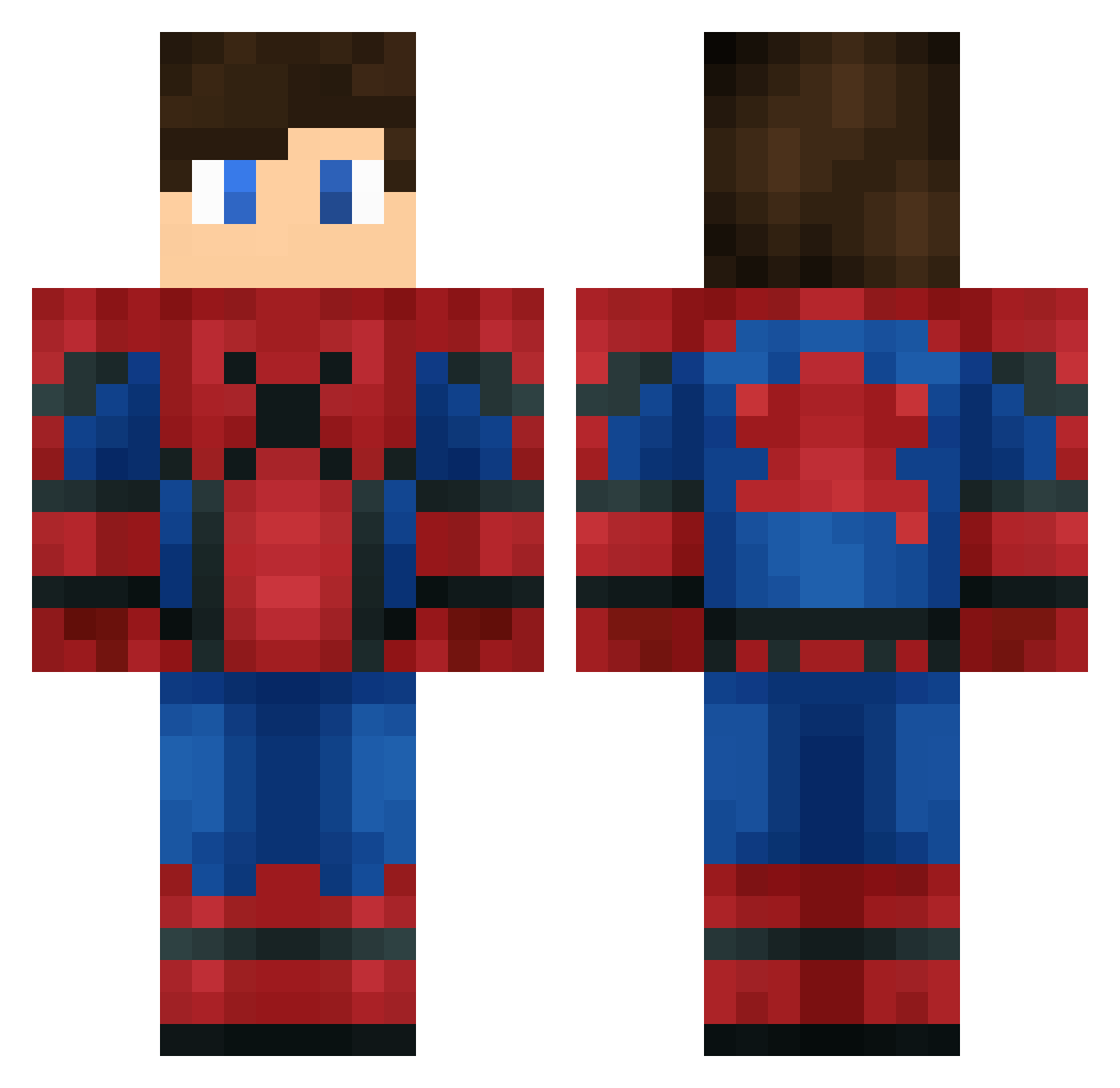 Olc_167 Minecraft skin, front and back view
