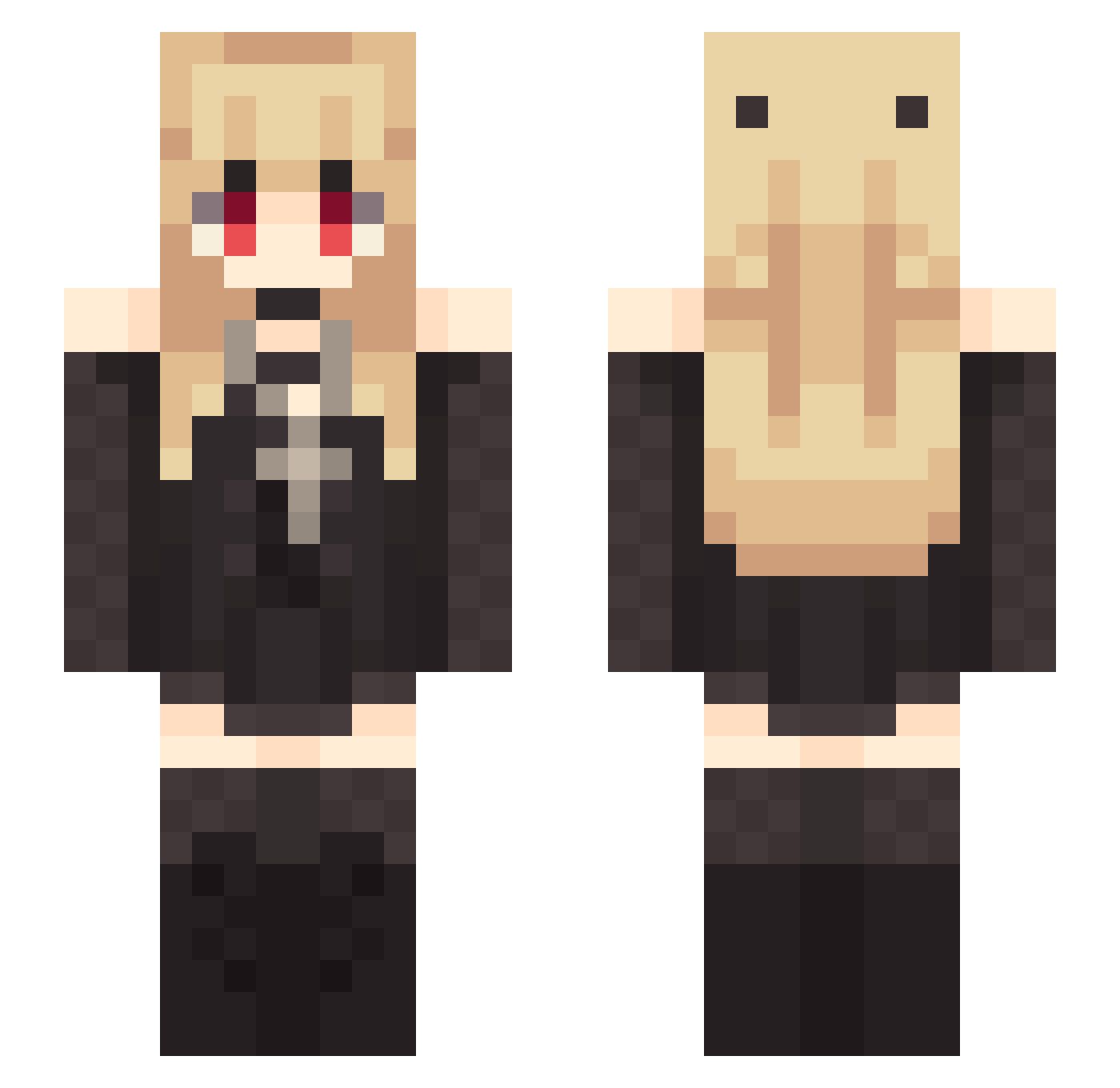 rolvkar0se Minecraft skin, front and back view