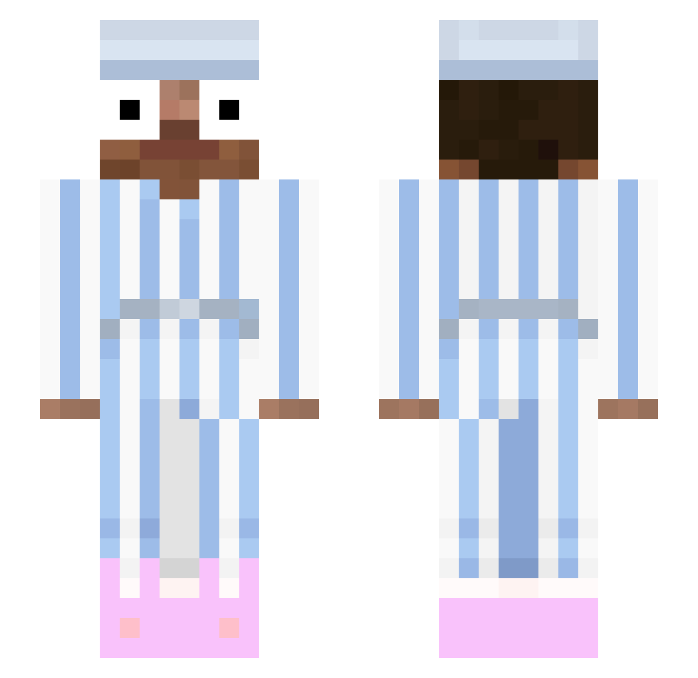 ImTrix Minecraft skin, front and back view