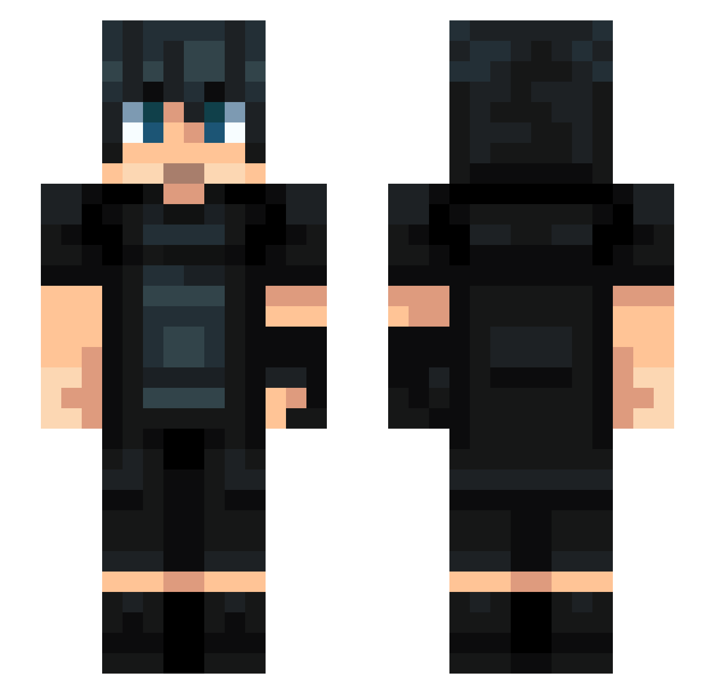 20_Judgement Minecraft skin, front and back view