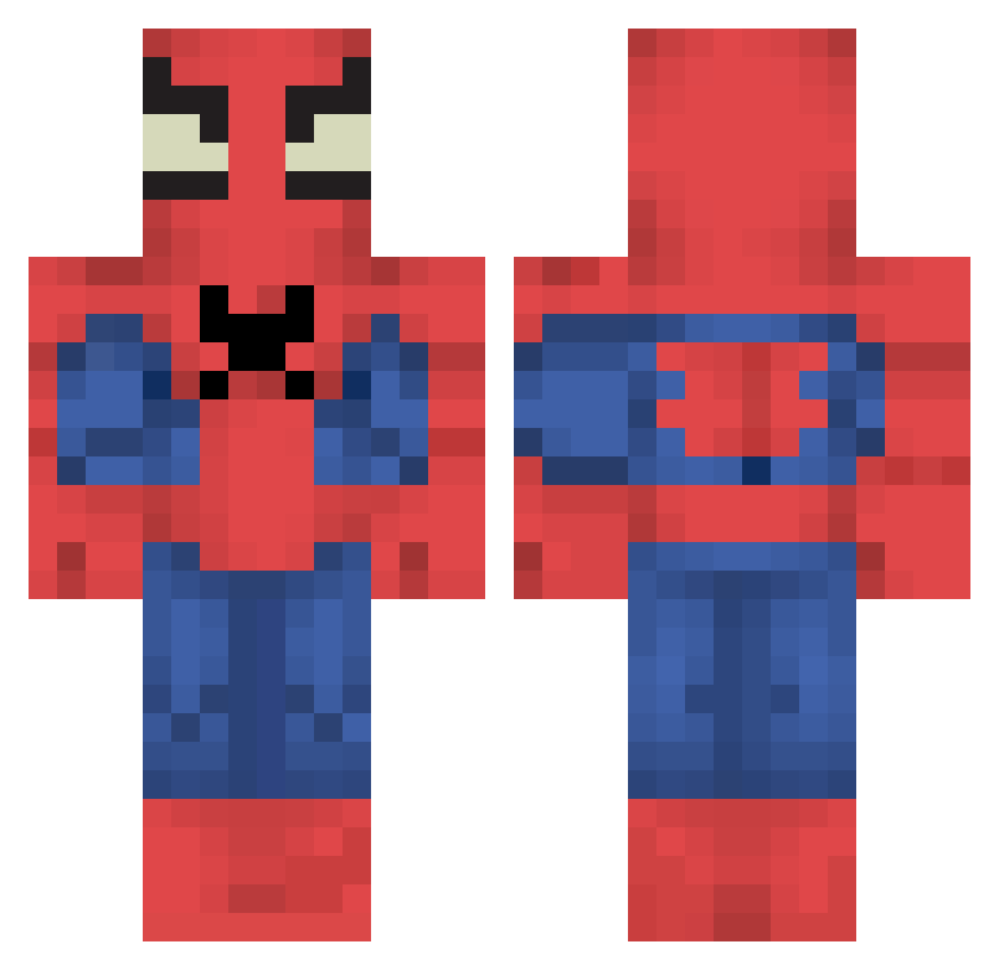 Sambaj Minecraft skin, front and back view