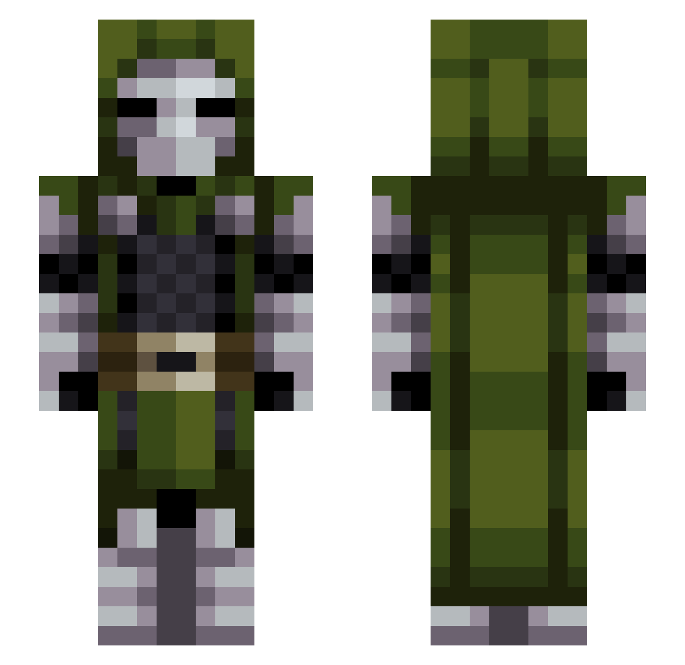 ShepZ552 Minecraft skin, front and back view