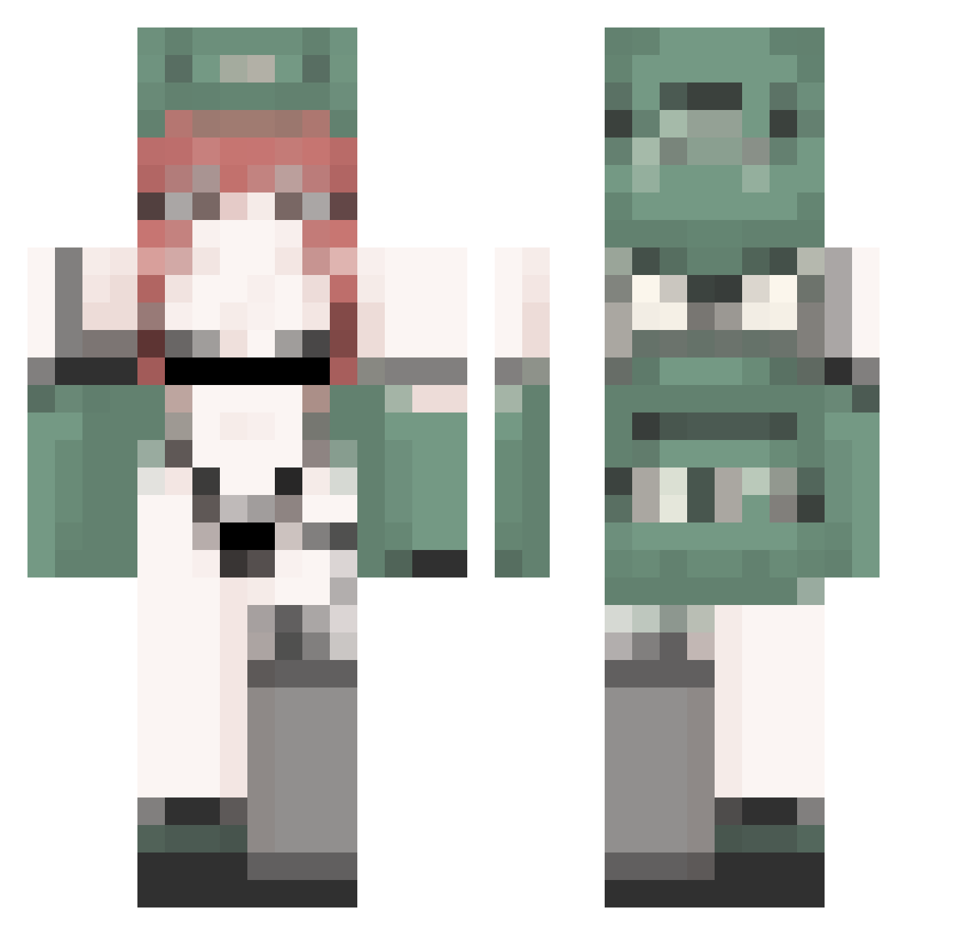 henkisdik Minecraft skin, front and back view