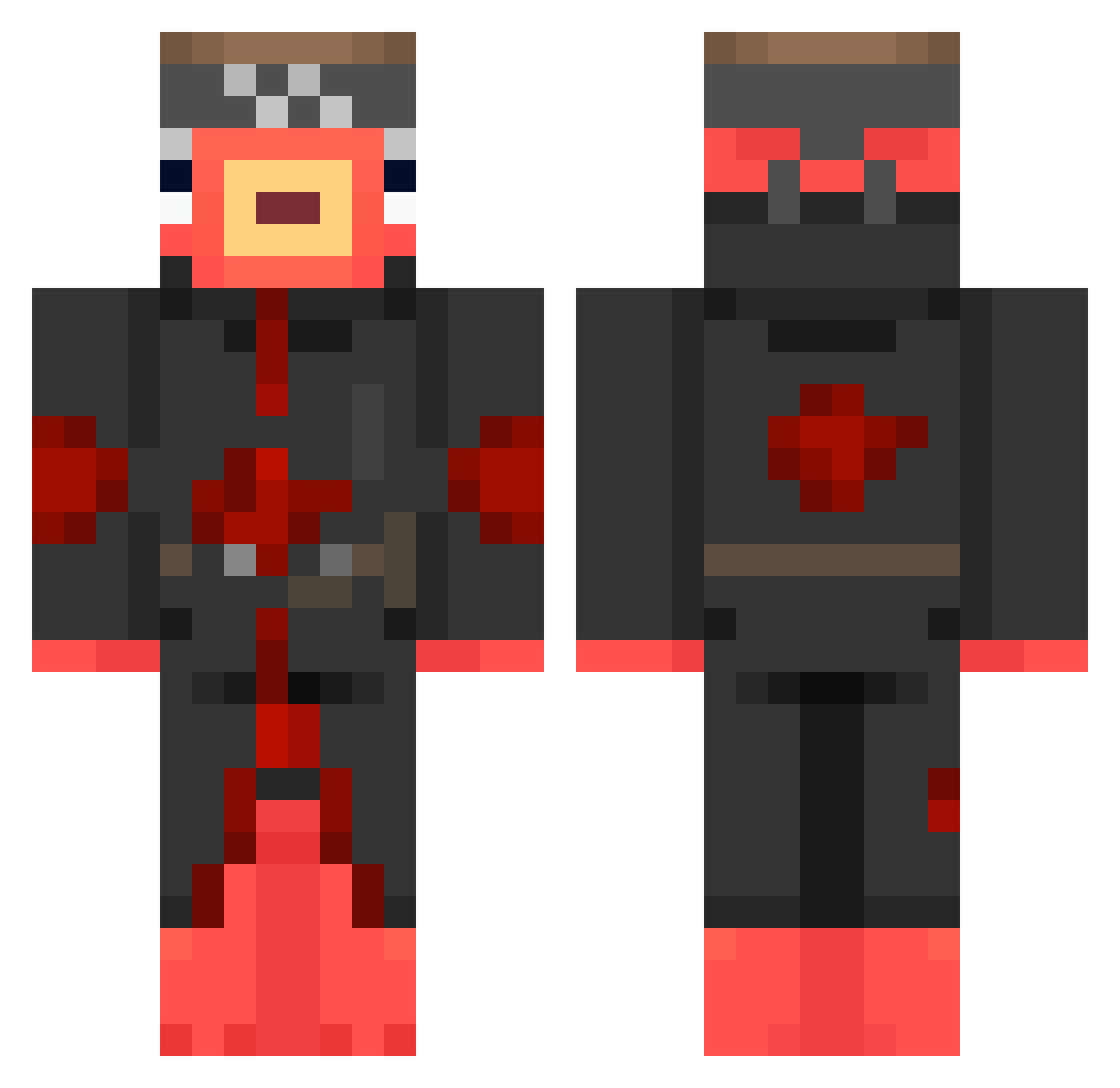 Daniex900 Minecraft skin, front and back view
