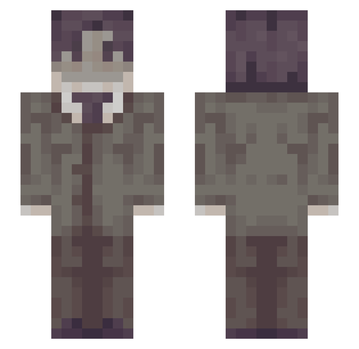Ev0li_ Minecraft skin, front and back view