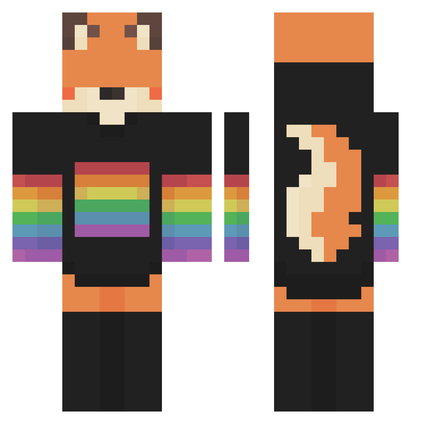 robertbpimpin Minecraft skin, front and back view