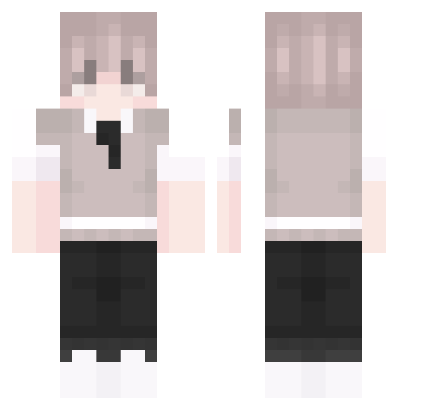 YA_H00 Minecraft skin, front and back view