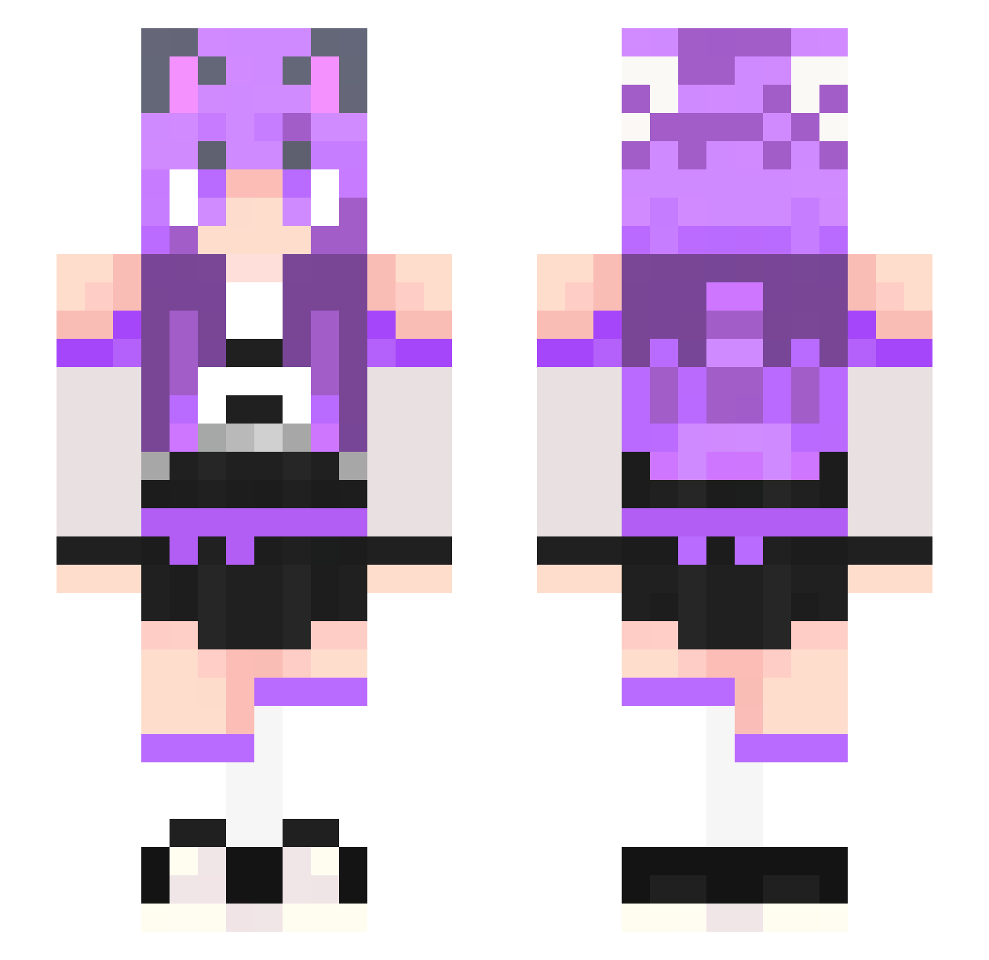 Valery6893 Minecraft skin, front and back view