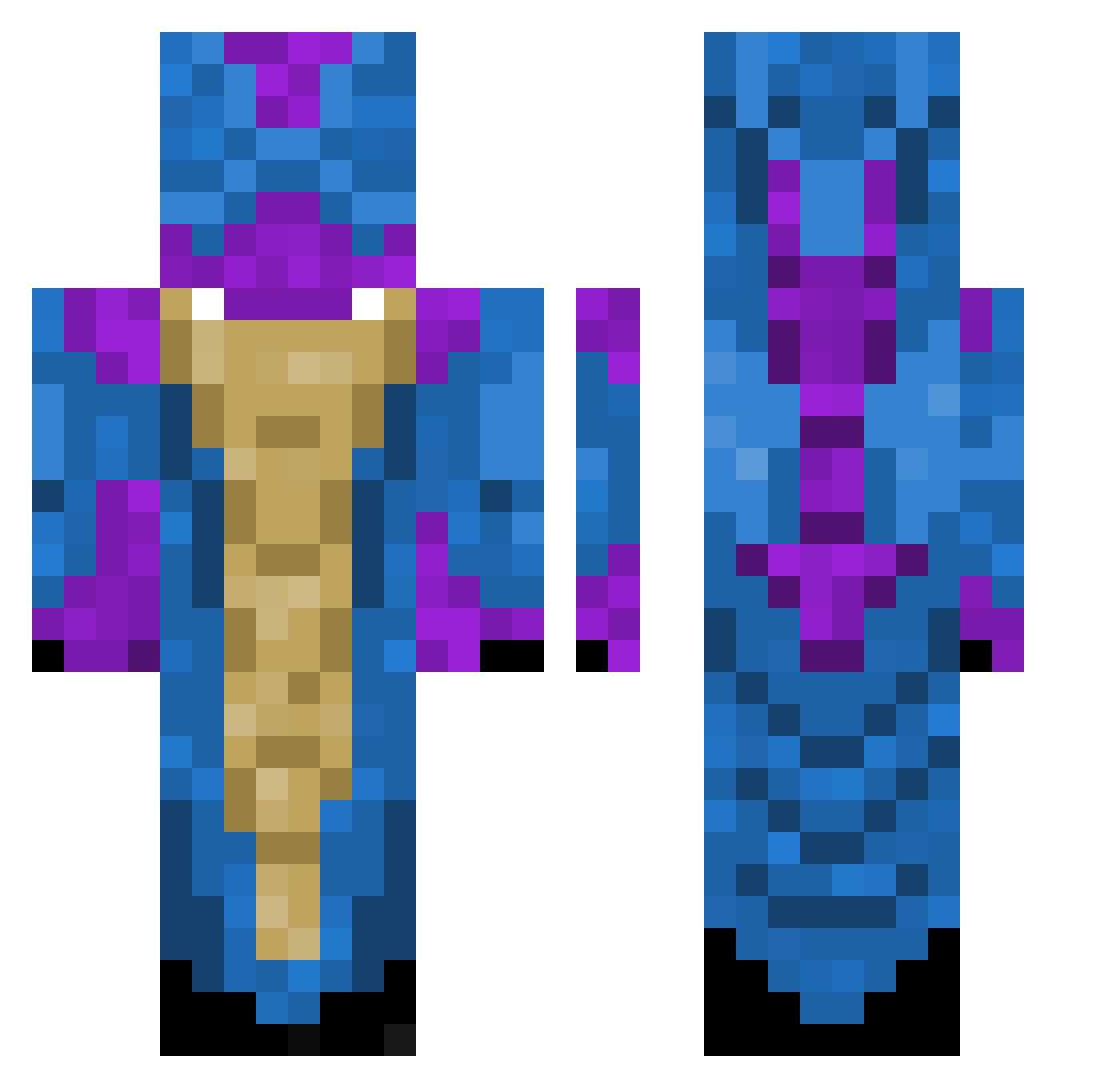 LevartEmit Minecraft skin, front and back view