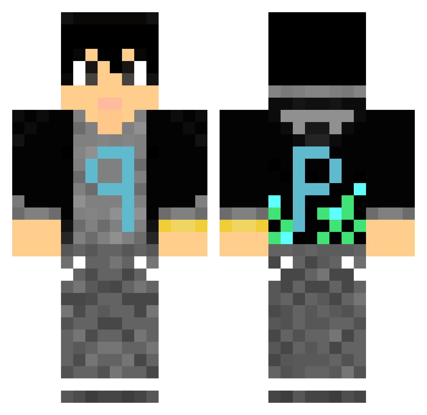 QiFeng_zg Minecraft skin, front and back view