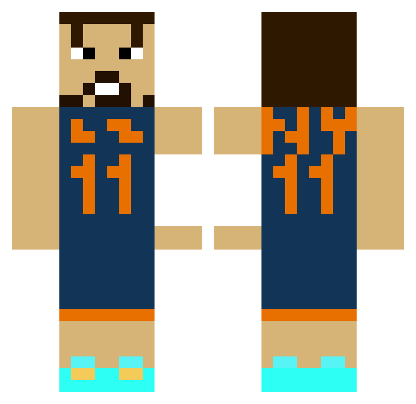 pOrple_turtle Minecraft skin, front and back view