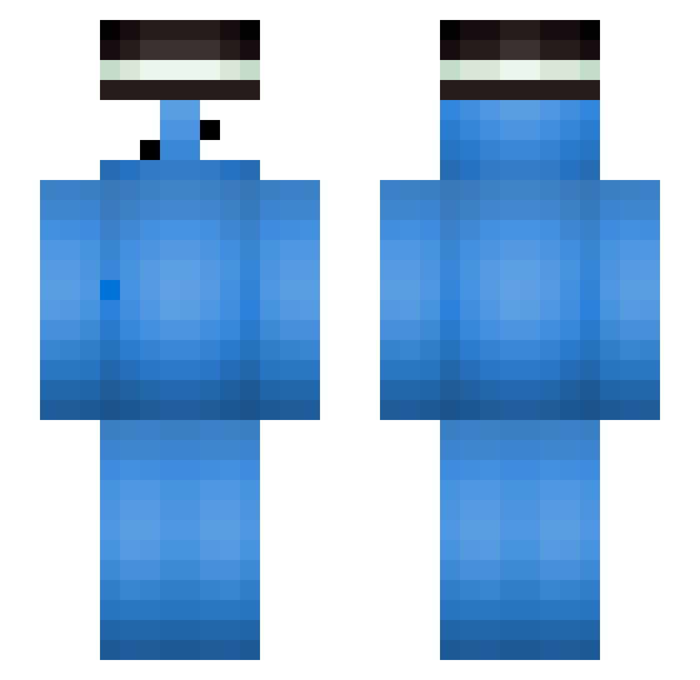 Edgiestmonkey20 Minecraft skin, front and back view