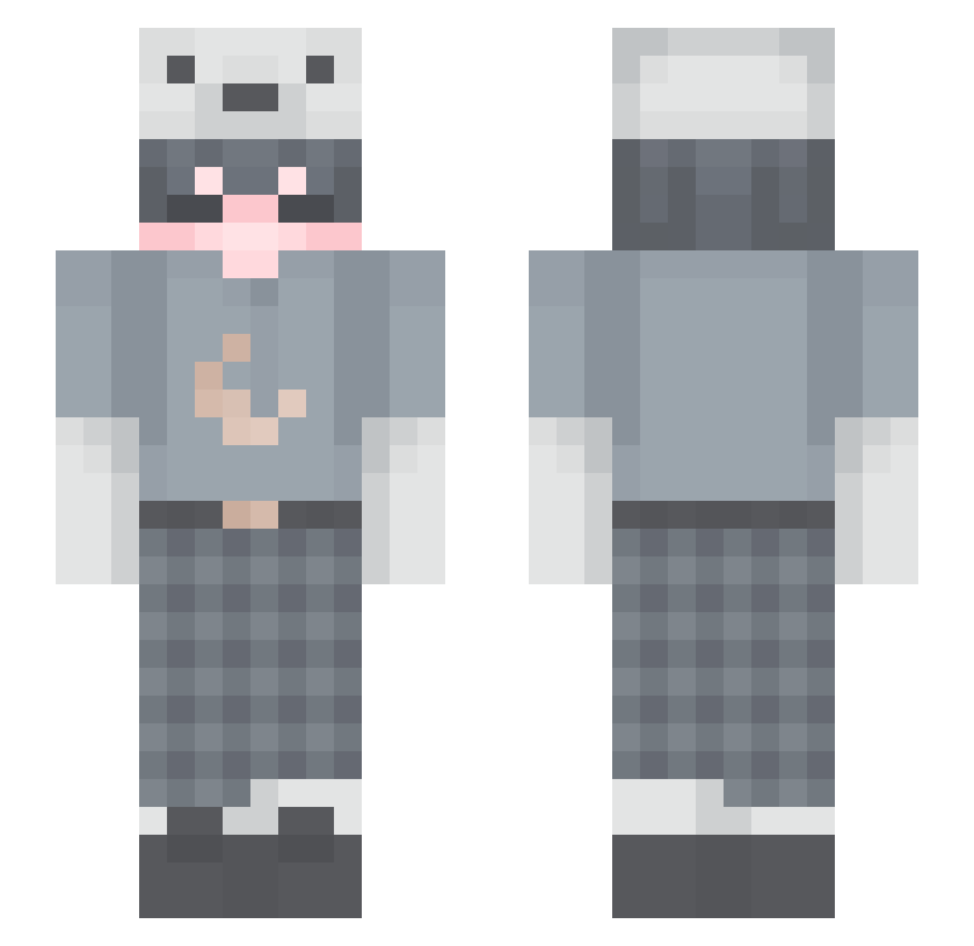 springcat_ Minecraft skin, front and back view