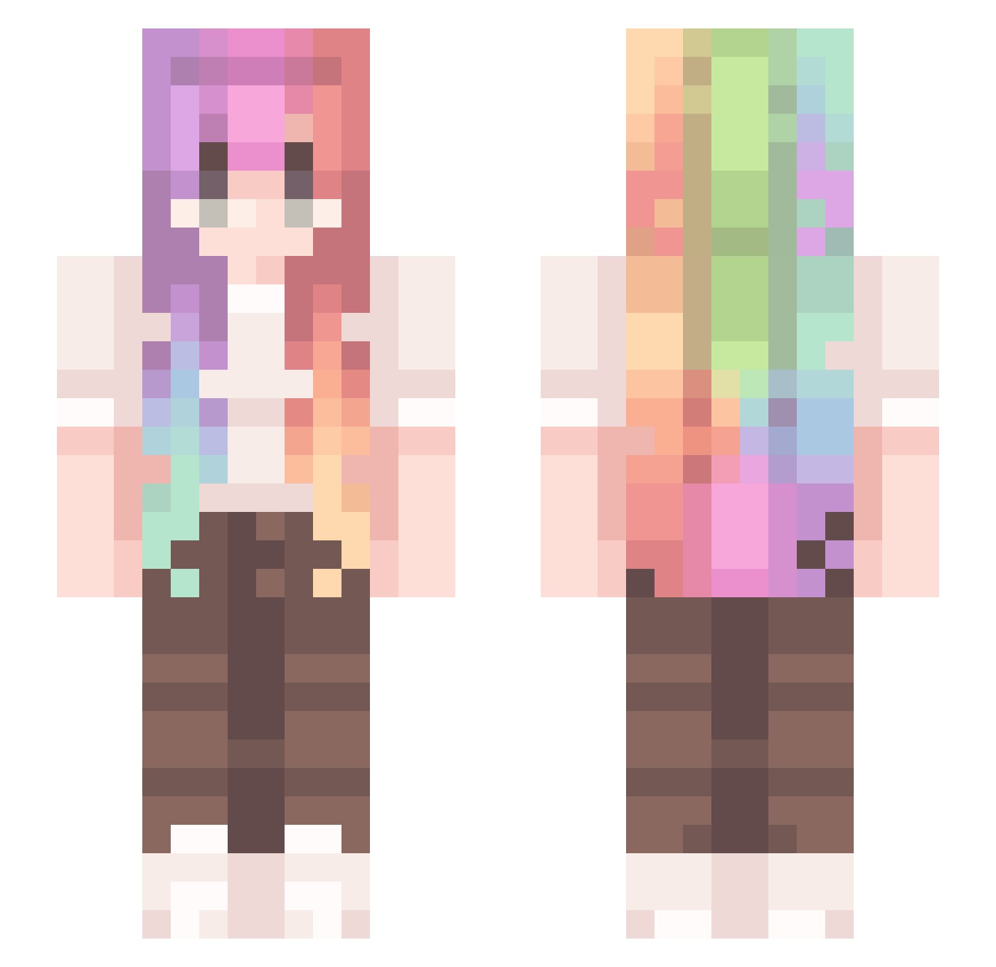 kaamyyy Minecraft skin, front and back view