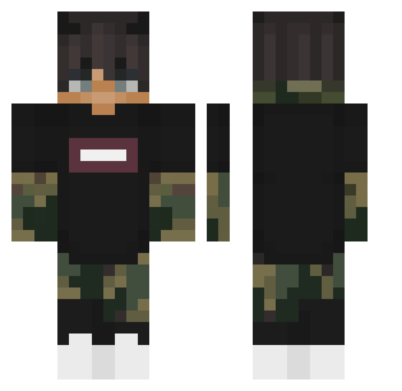 tojestpowli Minecraft skin, front and back view