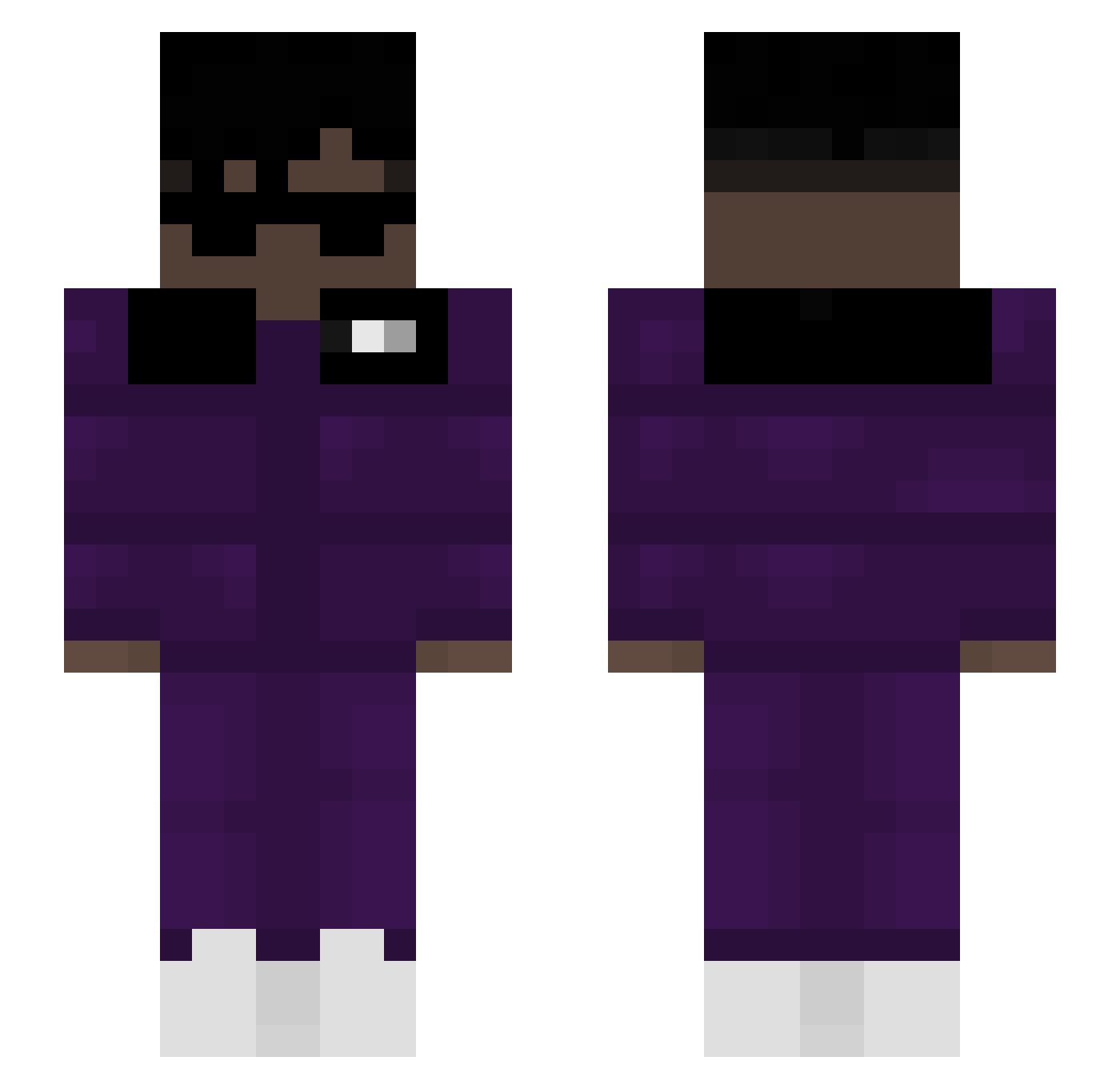 SuYanPeiShaBi Minecraft skin, front and back view