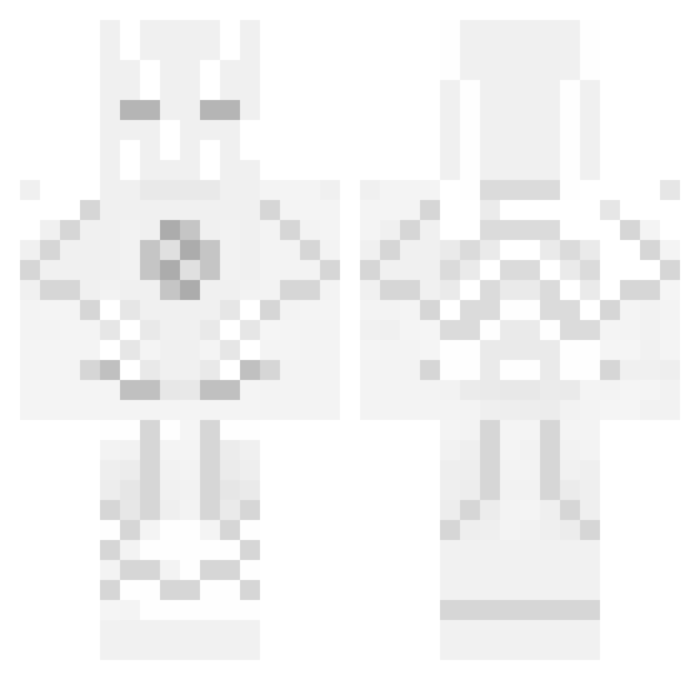 Vutq Minecraft skin, front and back view