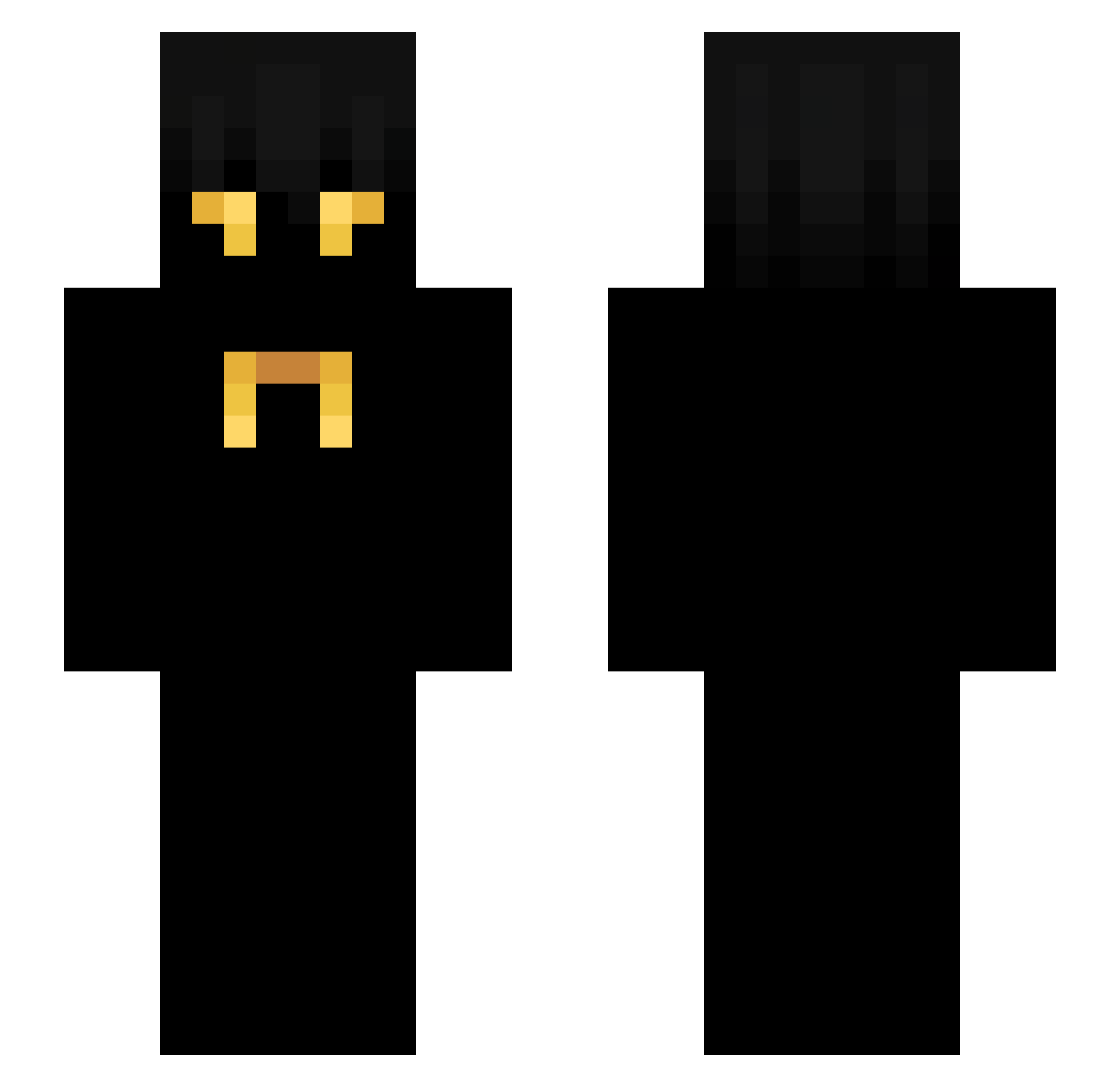 YoShadey Minecraft skin, front and back view