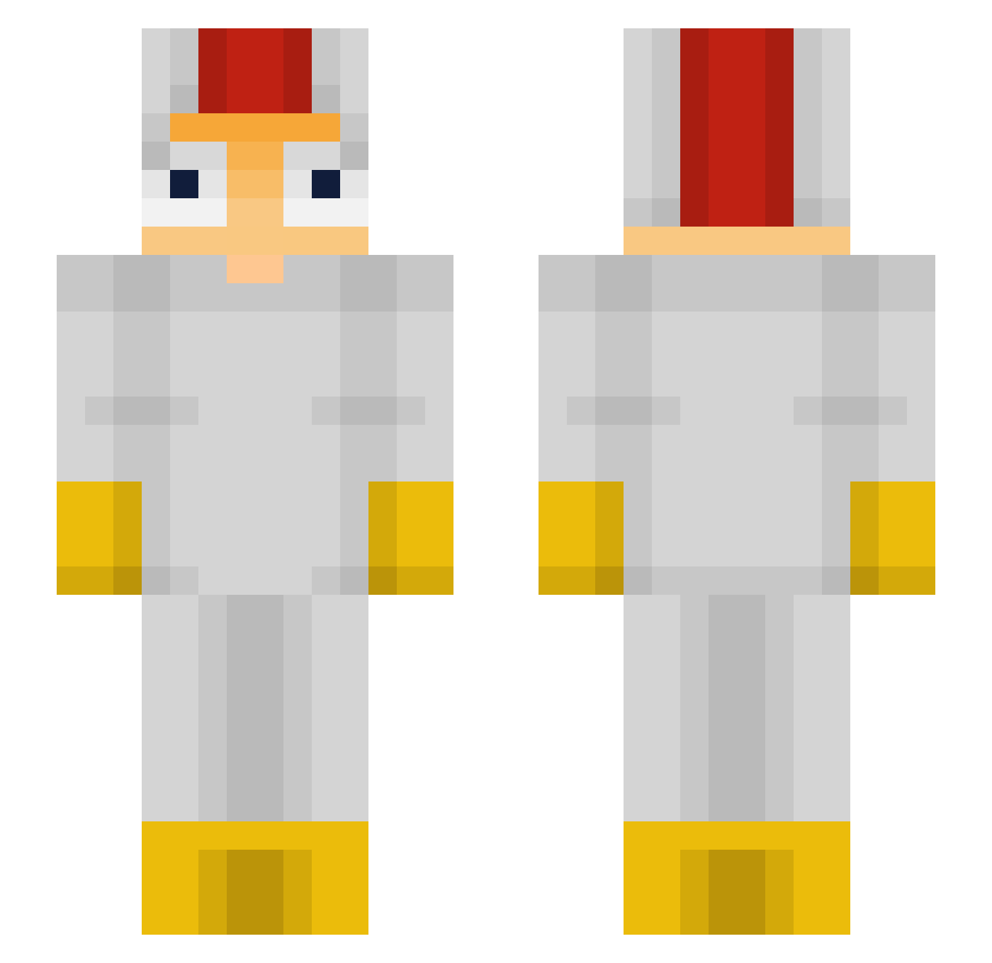 Yeyosoy Minecraft skin, front and back view
