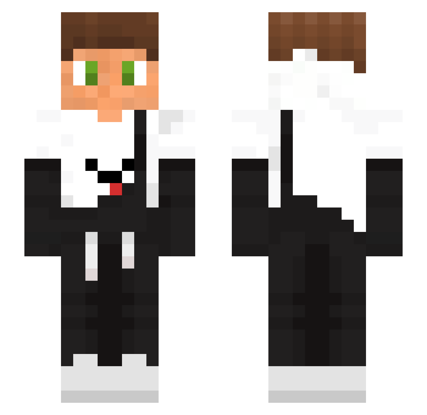 Wechselrichter Minecraft skin, front and back view