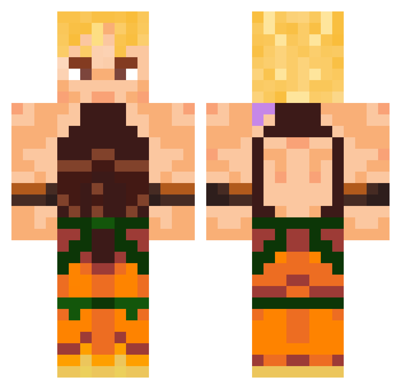 FaZepapi9909 Minecraft skin, front and back view