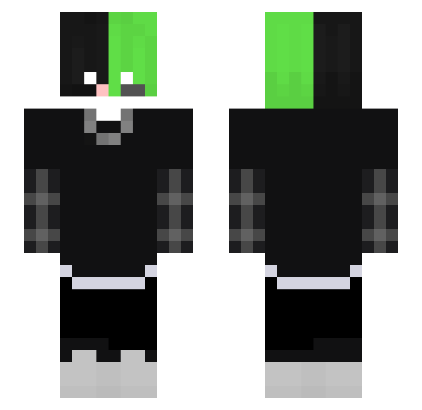 CG_Artemisa Minecraft skin, front and back view