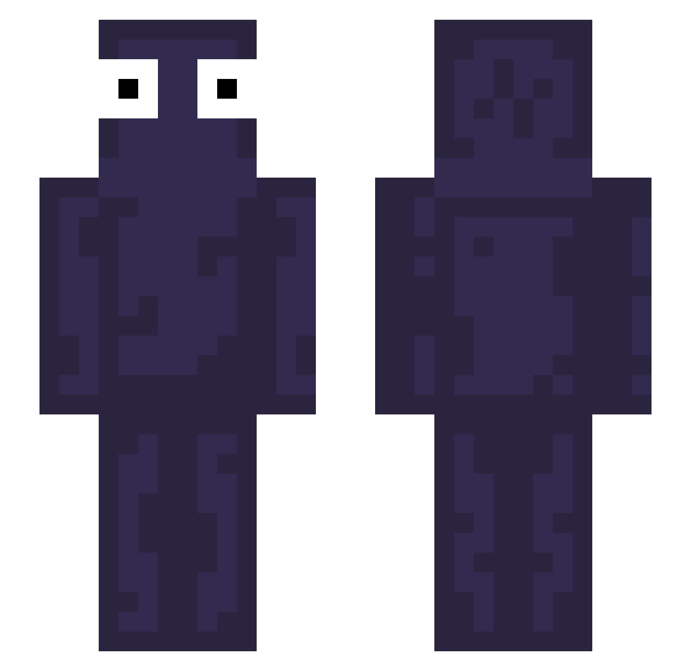 vinizim01 Minecraft skin, front and back view