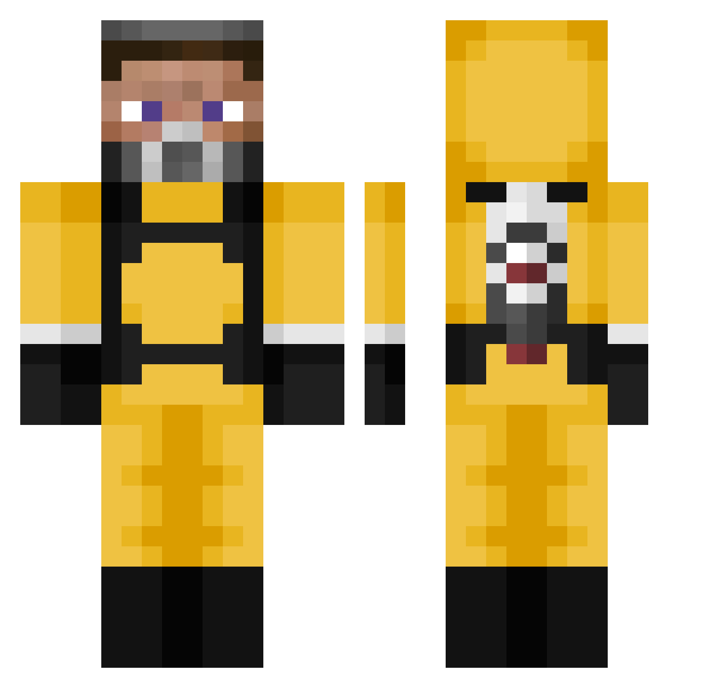babygoro Minecraft skin, front and back view