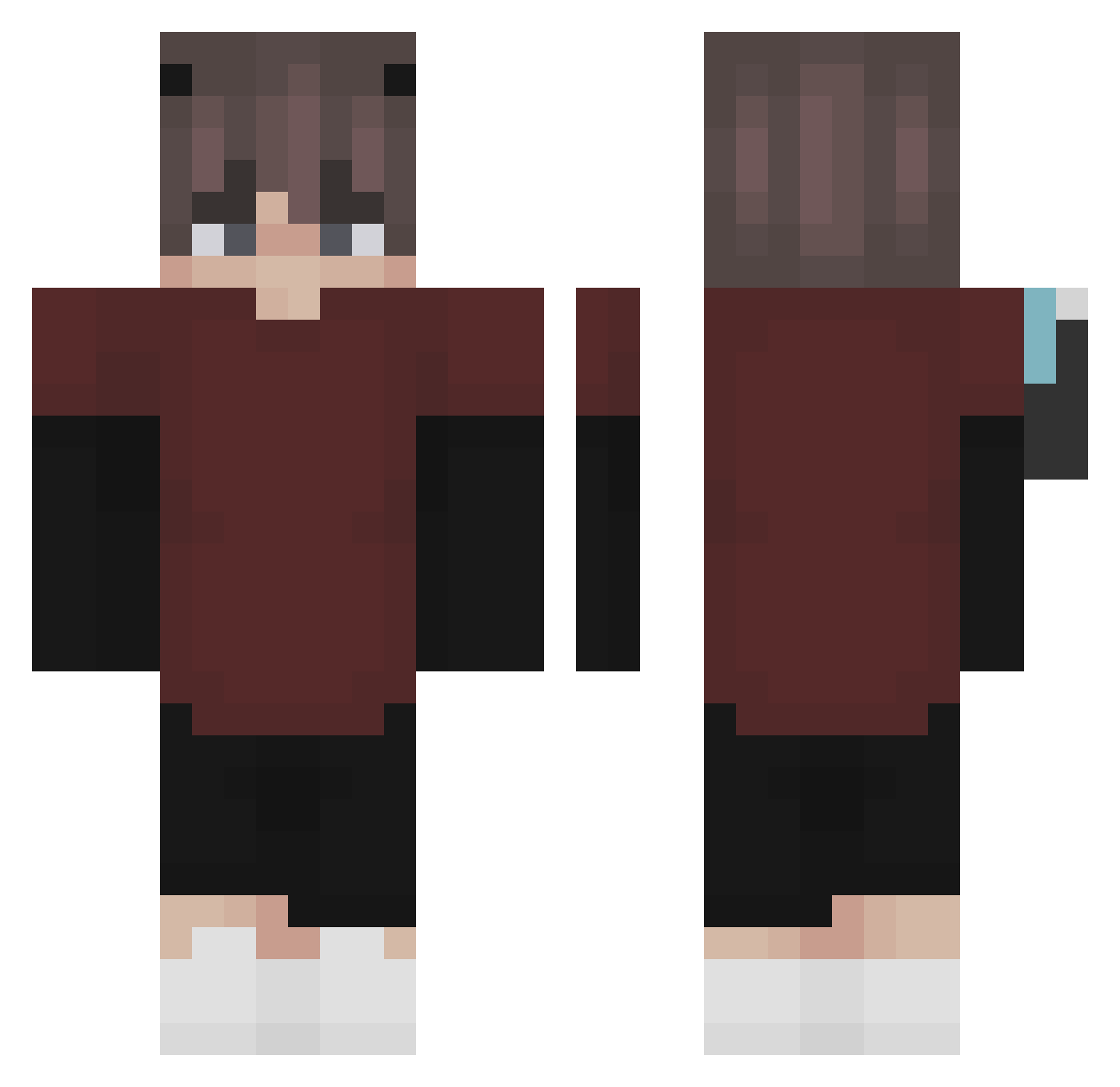 EKKOREE_GfmGYLBP Minecraft skin, front and back view