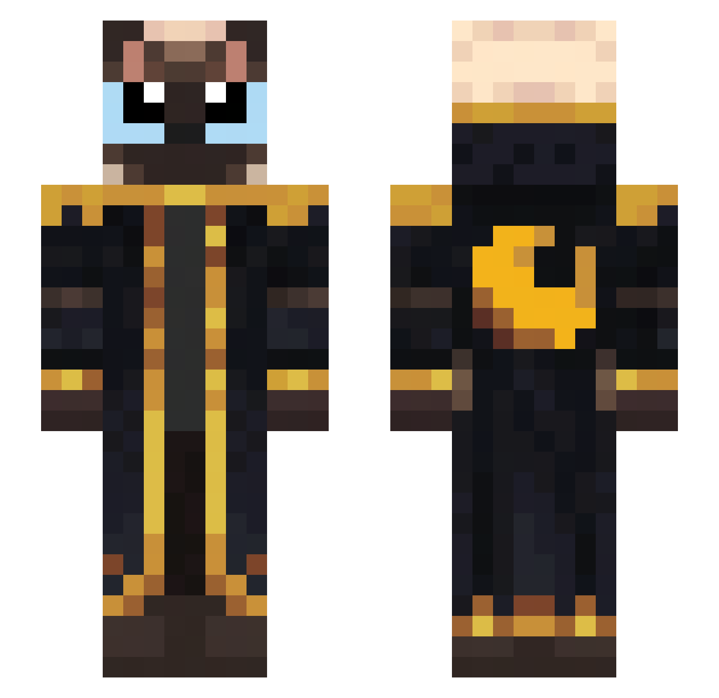 Andrew3011 Minecraft skin, front and back view