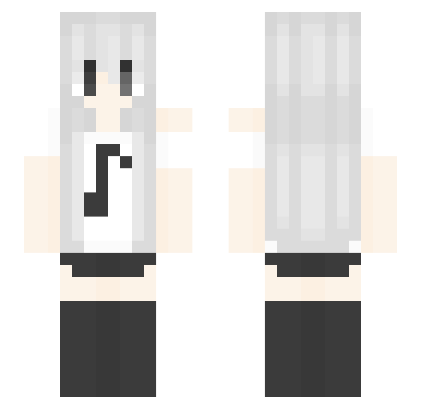 yuki901 Minecraft skin, front and back view