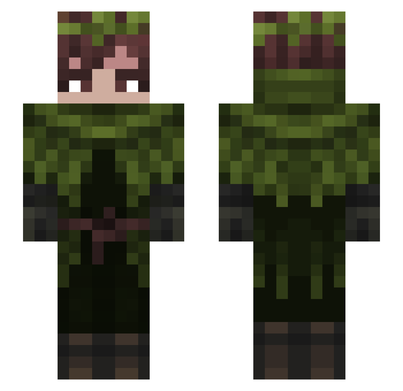KaganOnder Minecraft skin, front and back view