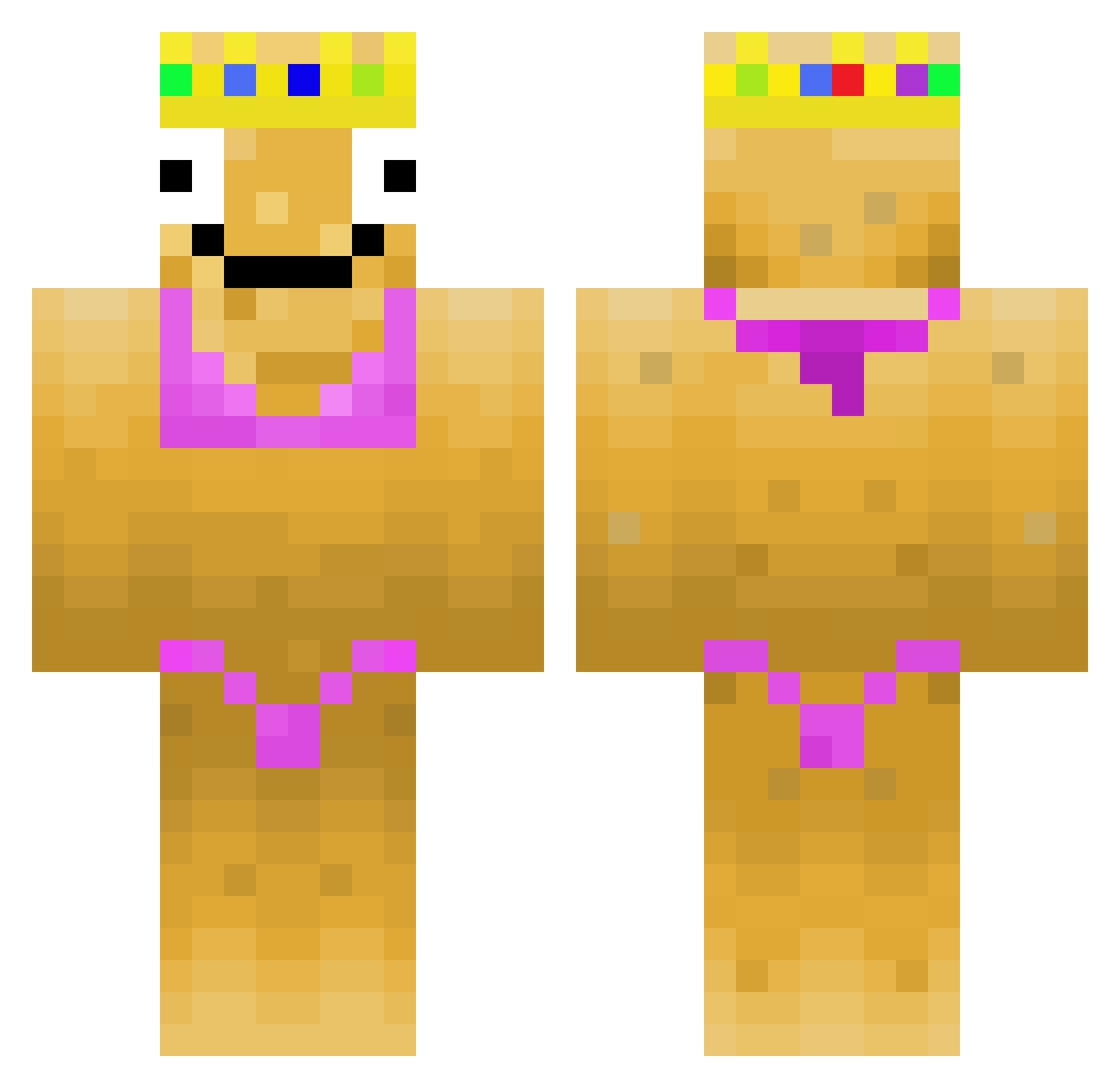 KUBAA88 Minecraft skin, front and back view