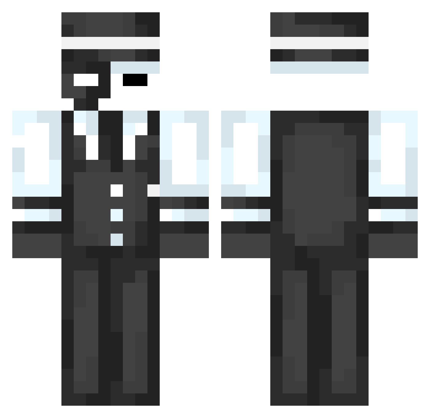 sirius2676 Minecraft skin, front and back view