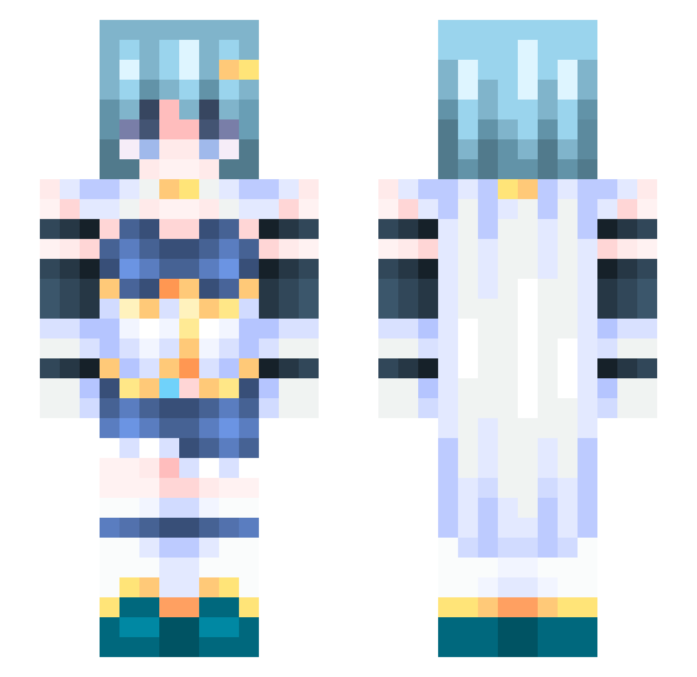 knockitoff60 Minecraft skin, front and back view