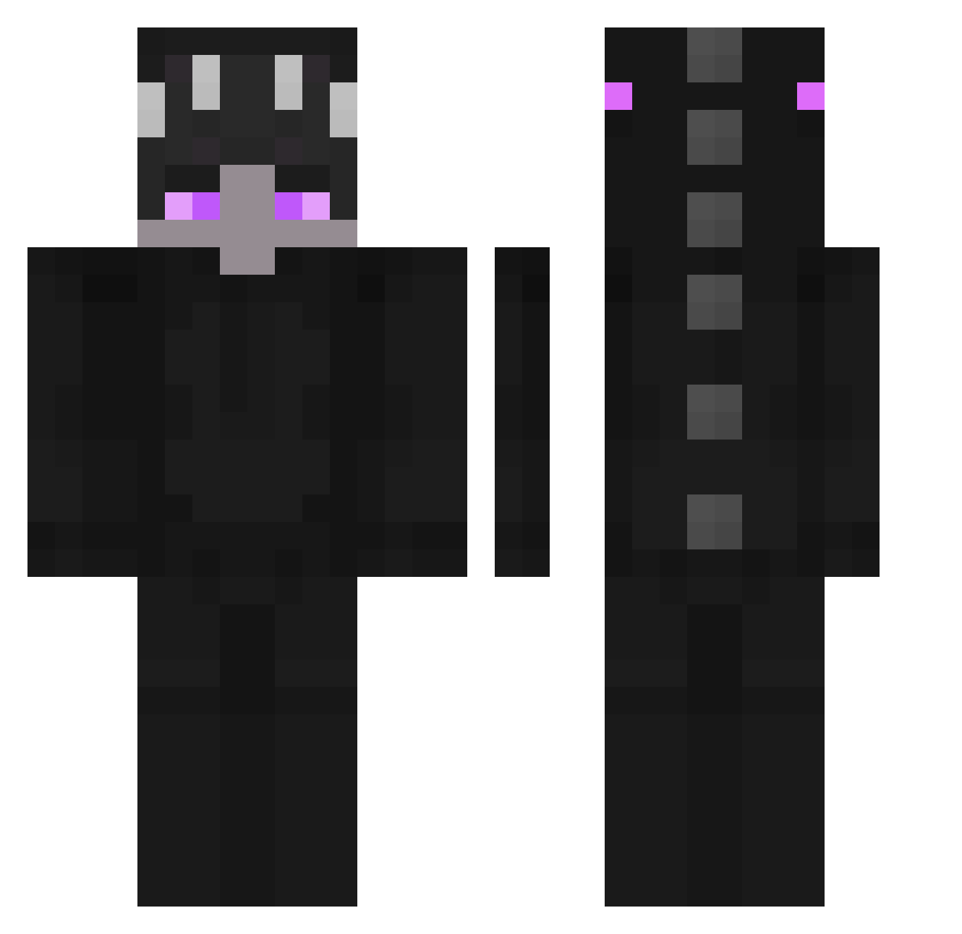 Mottahh Minecraft skin, front and back view