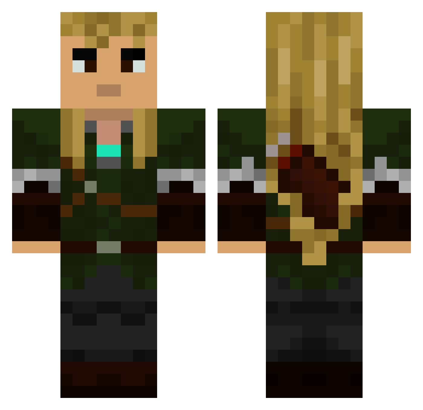 lukakapadaka Minecraft skin, front and back view